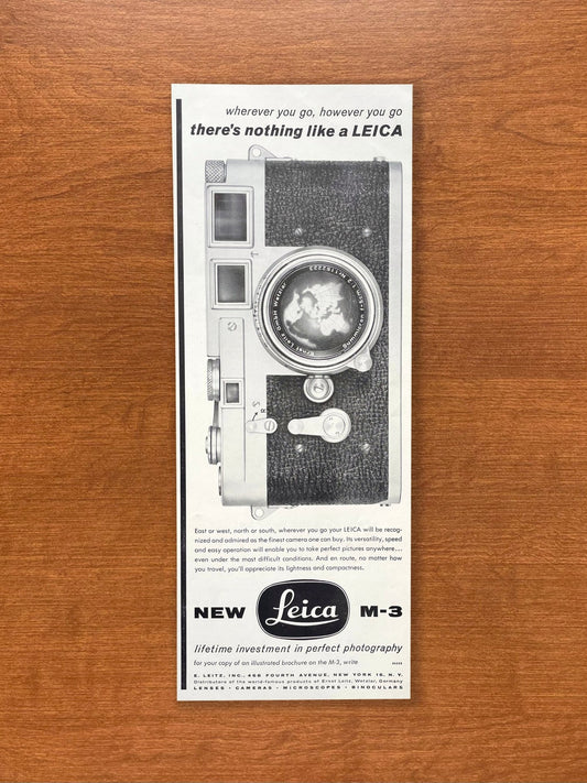 1956 Leica M - 3 "nothing like a Leica" Advertisement