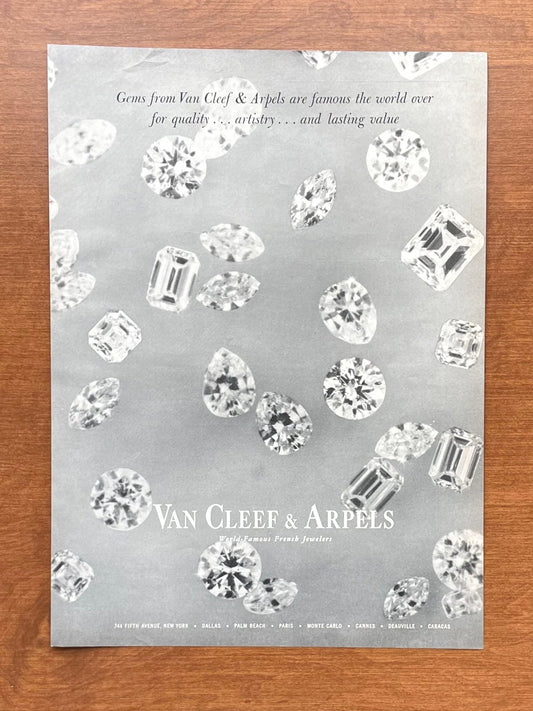 1956 Van Cleef & Arpels Jewelry "quality... artistry... and lasting value" Advertisement