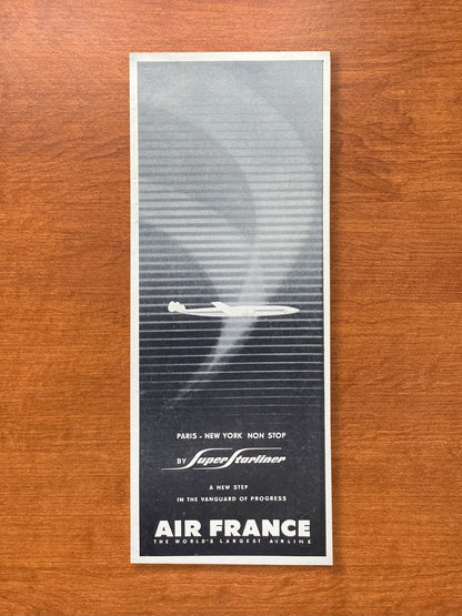 1957 Air France "Paris - New York Non Stop" Advertisement