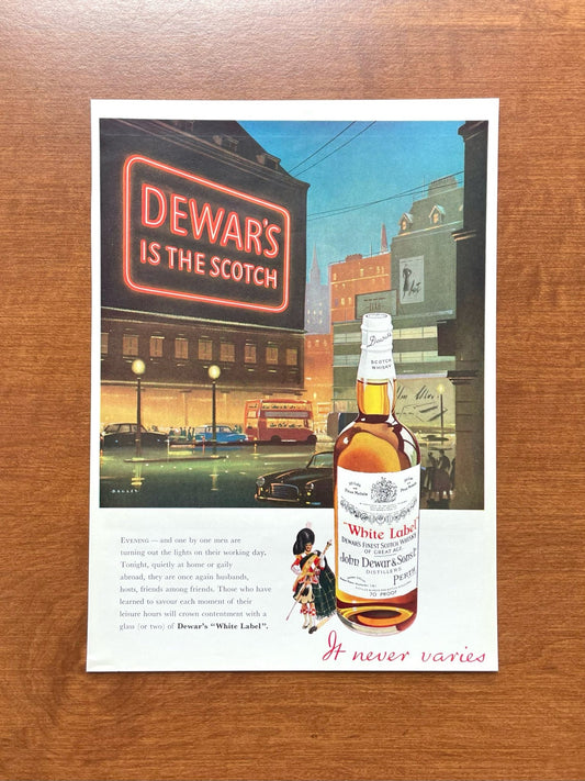 1957 Dewar's Scotch Whiskey Advertisement