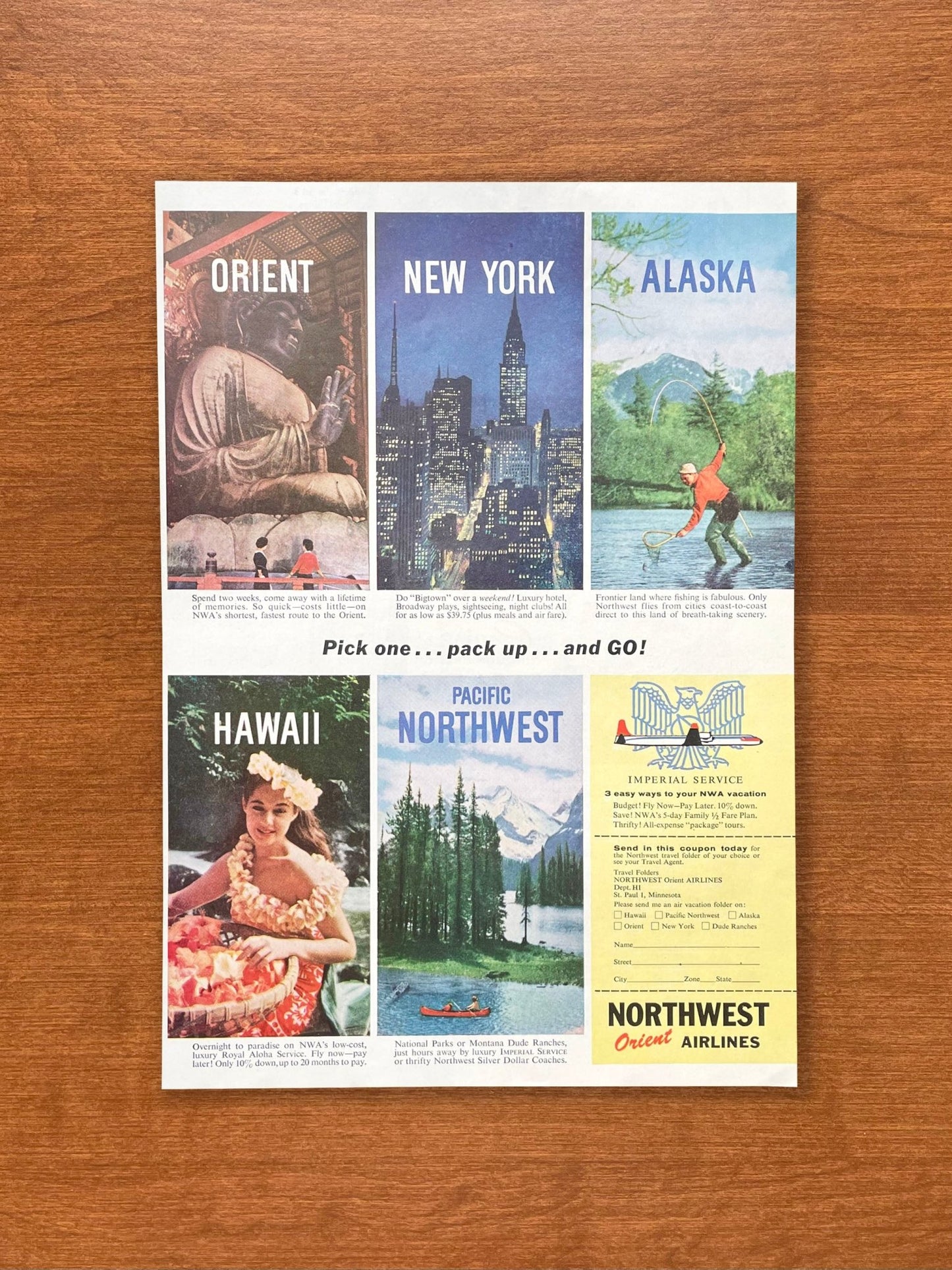 1958 Northwest Orient Airlines Advertisement