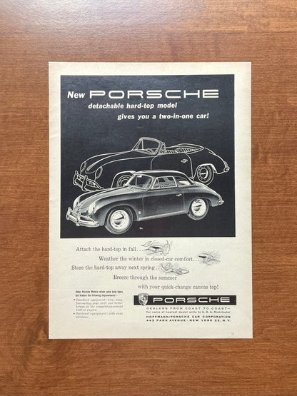 1958 Porsche "two-in-one car!" Advertisement