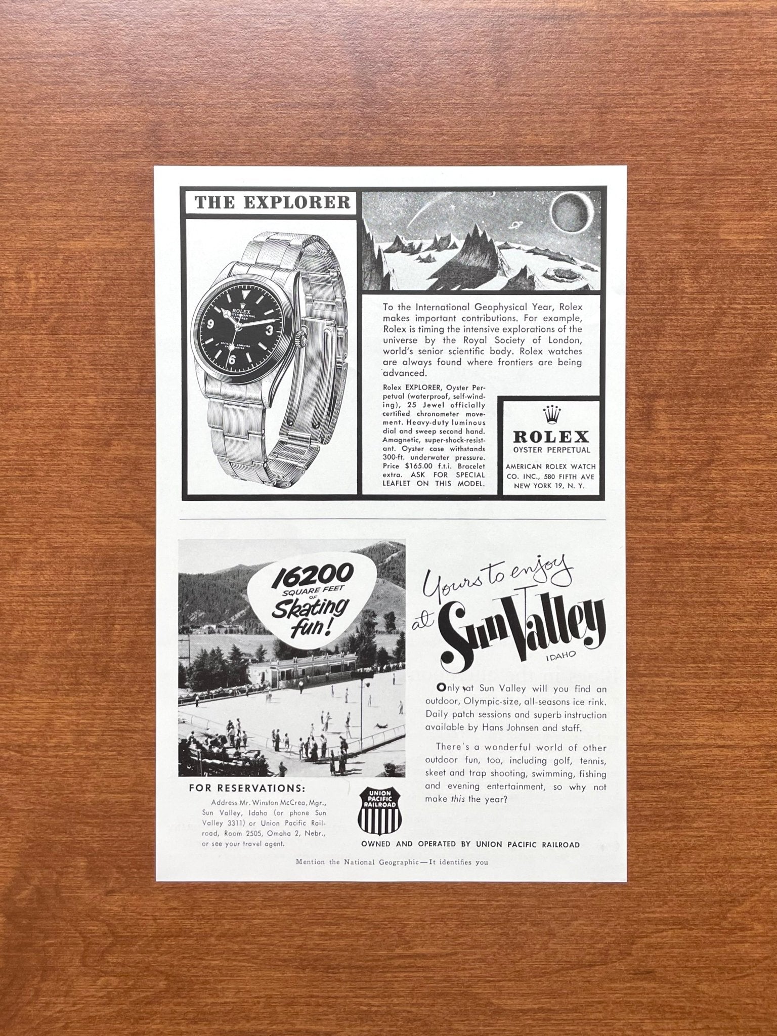 1958 Rolex Explorer Ref. 6610 Advertisement