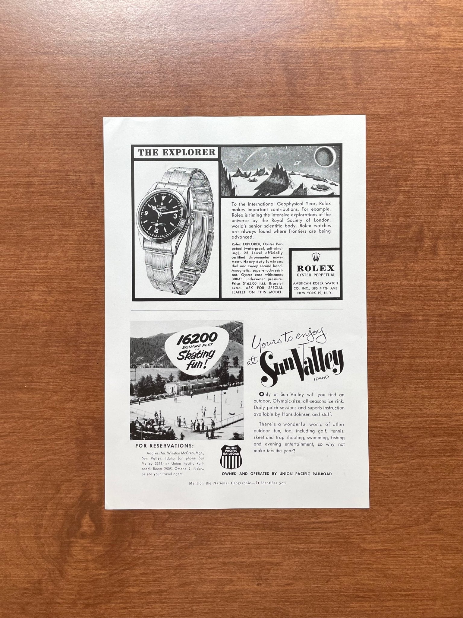 1958 Rolex Explorer Ref. 6610 Advertisement