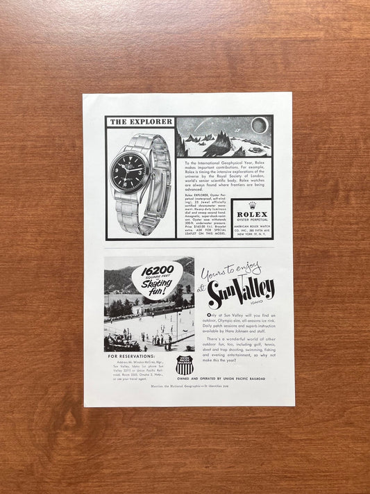1958 Rolex Explorer Ref. 6610 Advertisement