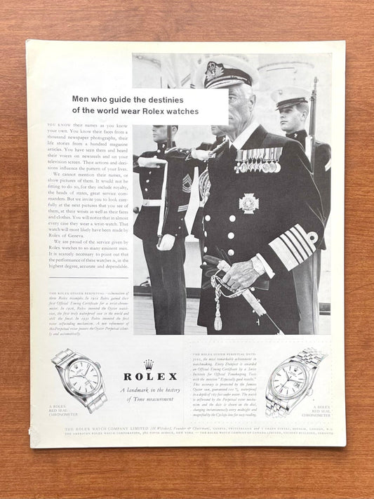 1959 Rolex Datejust "Men who guide the destinies..." Advertisement