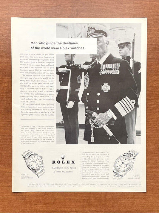 1959 Rolex Datejust "Men who guide the destinies..." Advertisement