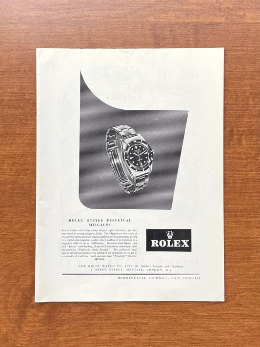 1959 Rolex Milgauss Ref. 6541 Advertisement