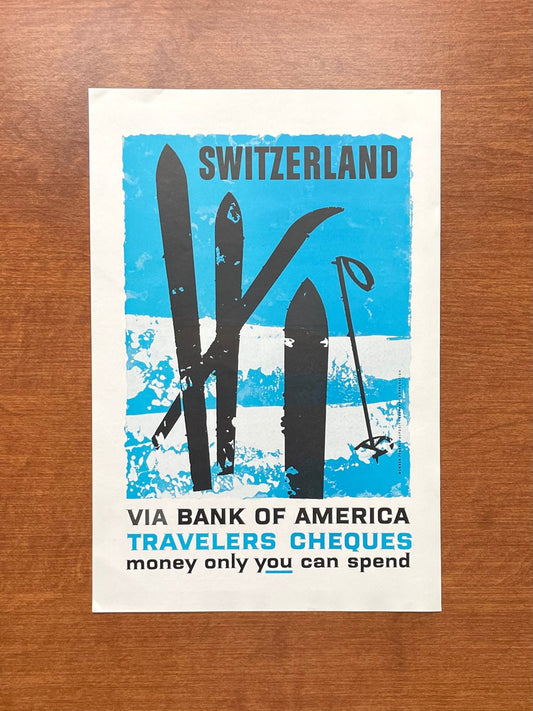 1959 Switzerland Travelers Cheques Advertisement