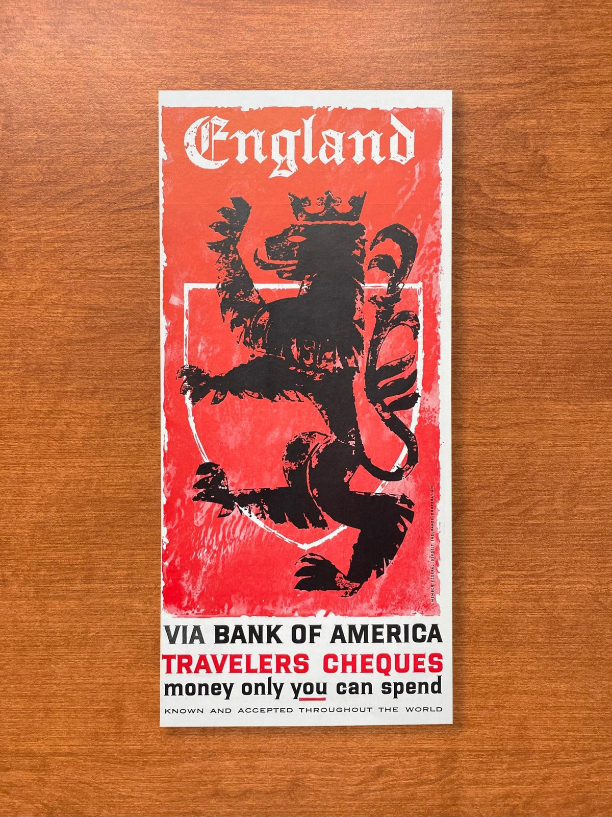 1960 England Travelers Cheques Advertisement