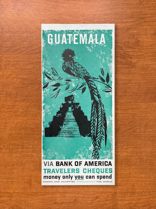 1960 Guatemala Travelers Cheques Advertisement