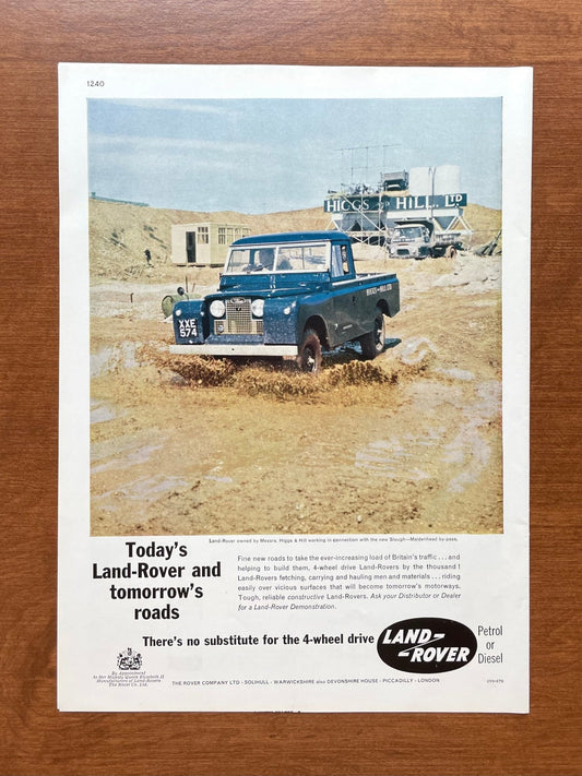 1960 Land Rover Series 2 "tomorrow's roads" Advertisement