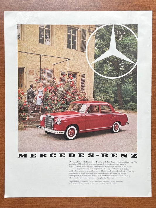 1960 Mercedes Benz 190 "Beauty and Breeding" Advertisement