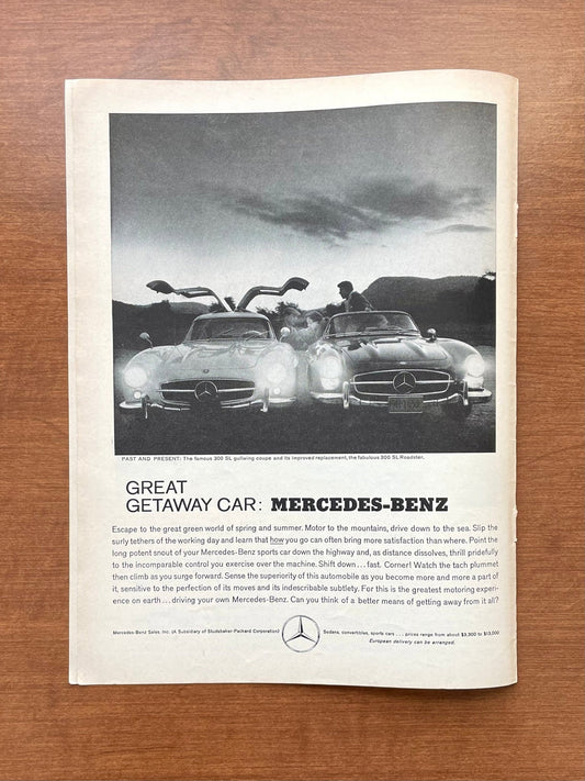 1960 Mercedes Benz 300 SL Gullwing Coupe and Roadster Advertisement