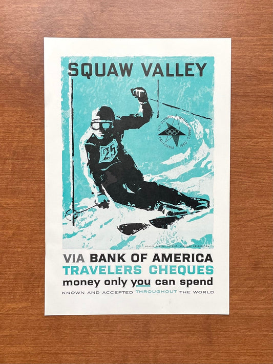 1960 Squaw Valley Travelers Cheques Advertisement
