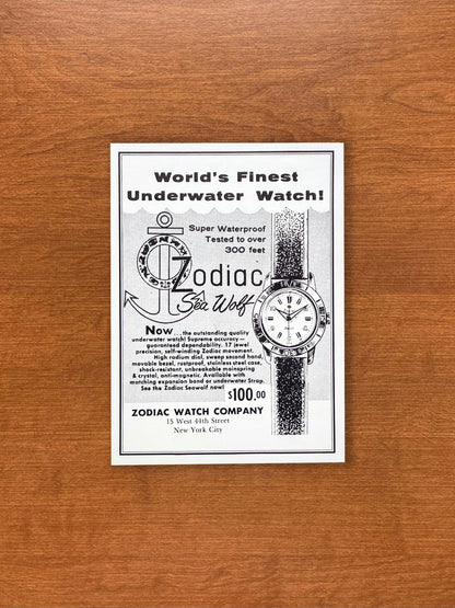 1960 Zodiac Seawolf Advertisement