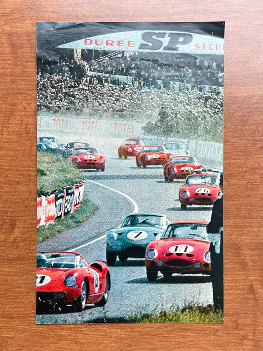 1960s Racing Scene with Ferraris Original Magazine Image