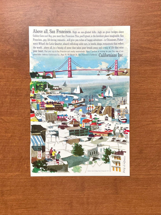 1961 San Francisco Travel Advertisement