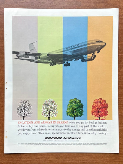 1962 Boeing "Vacations are always in season" Advertisement