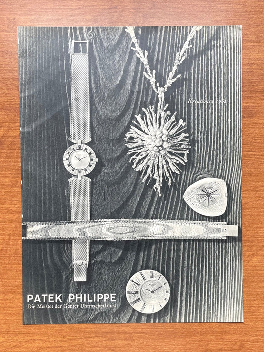 1962 Patek Philippe Watches and Timepieces Advertisement in German