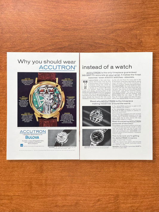 1963 Bulova Accutron "instead of a watch" Advertisement