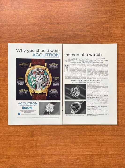 1963 Bulova Accutron "instead of a watch" Advertisement