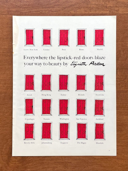 1963 Elizabeth Arden Red Doors Advertisement