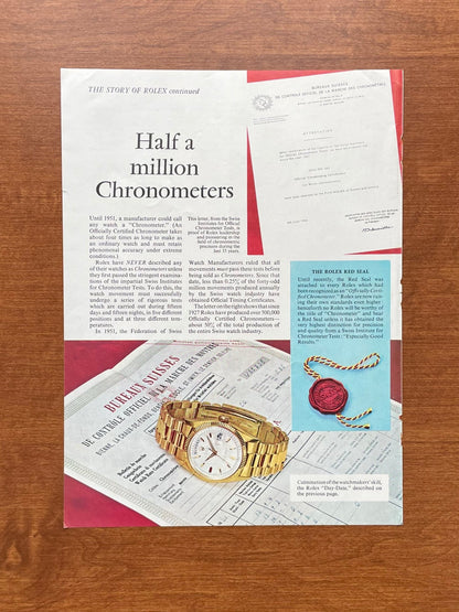 1963 Rolex Advertisement feat. Day Date Ref. 1803
