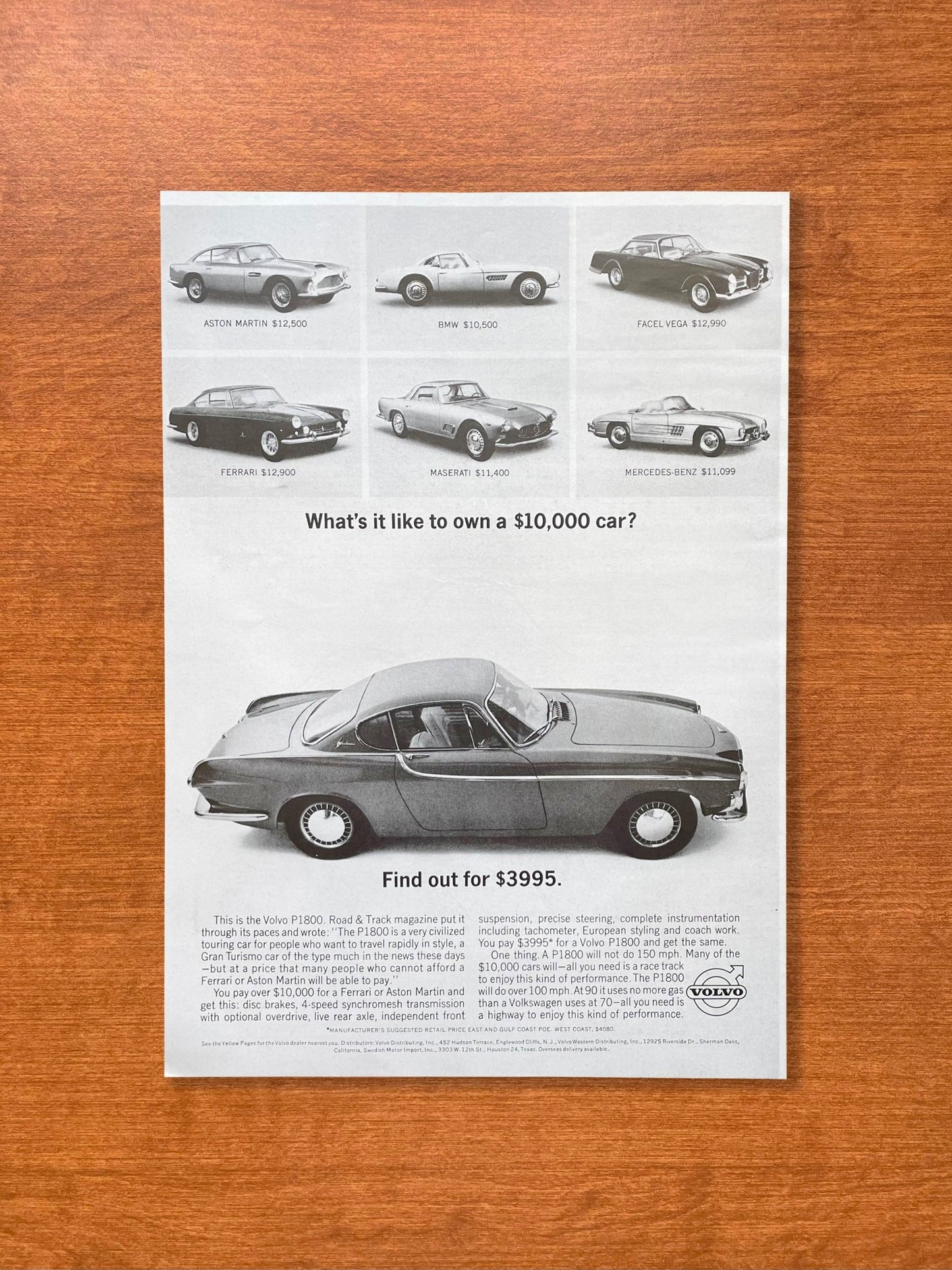 1963 Volvo P1800 featuring Aston Martin, Ferrari, BMW, Mercedes... Advertisement