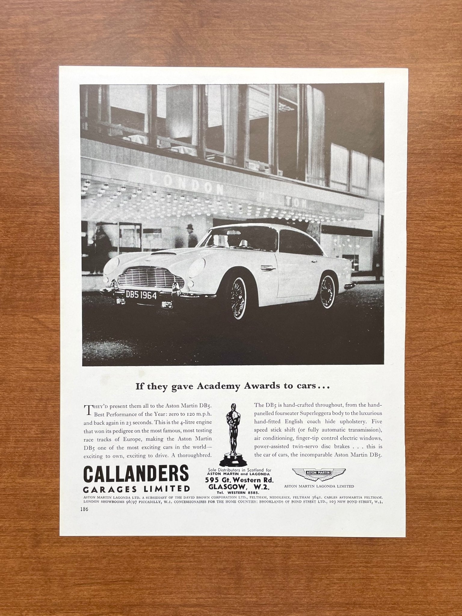 1964 Aston Martin DB5 "Academy Awards" Advertisement