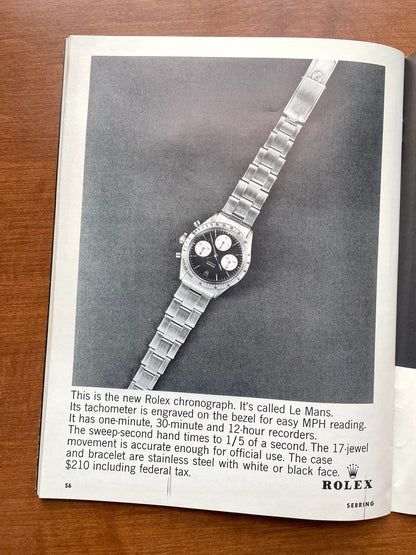 1964 Rolex "Le Mans" Daytona Ref. 6239 Advertisement