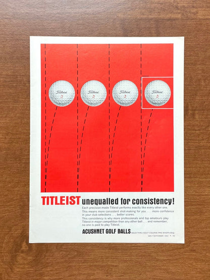 1964 Titleist Golf Ball "unequalled for consistency!" Advertisement