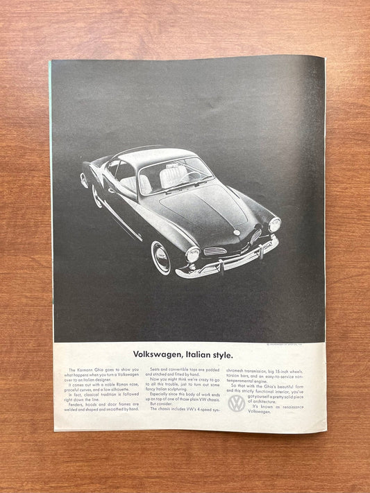 1964 Volkswagen VW Karmann Ghia "Italian style" Advertisement