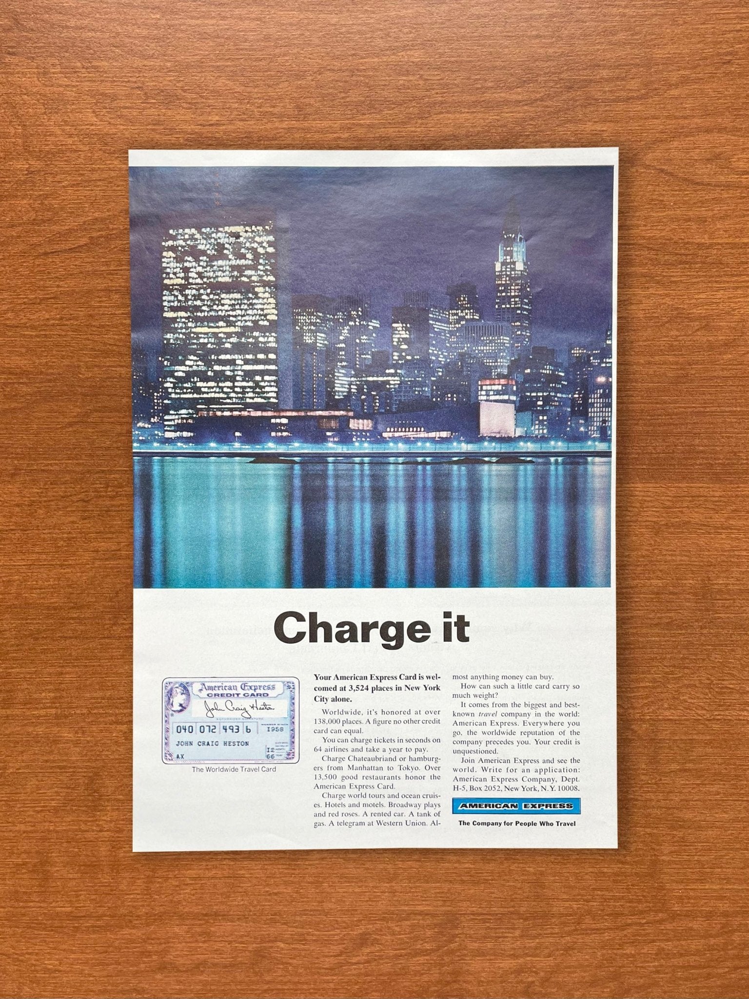1965 American Express "Charge It" Advertisement