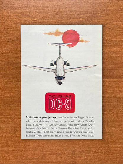 1965 Douglas DC - 9 "Main street goes jet age" Advertisement