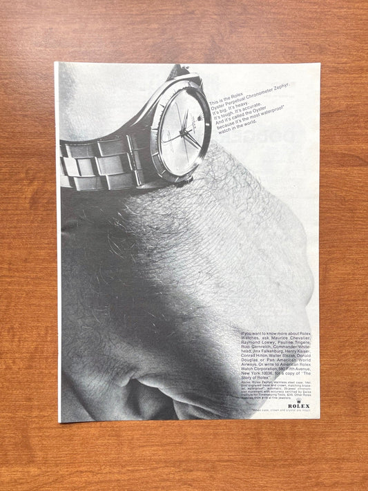1965 Rolex Zephyr Advertisement