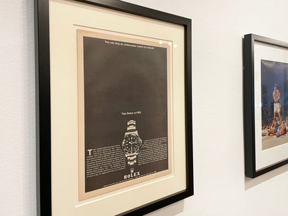 1965 "This Rolex is $195" Submariner Advertisement in Black Wood Frame