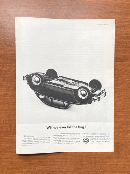 1965 Volkswagen VW Beetle "kill the bug?" Advertisement