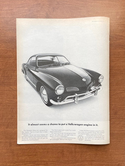1965 Volkswagen VW Karmann Ghia "seems a shame" Advertisement