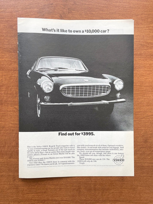 1965 Volvo 1800S "Find out for $3,995" Advertisement