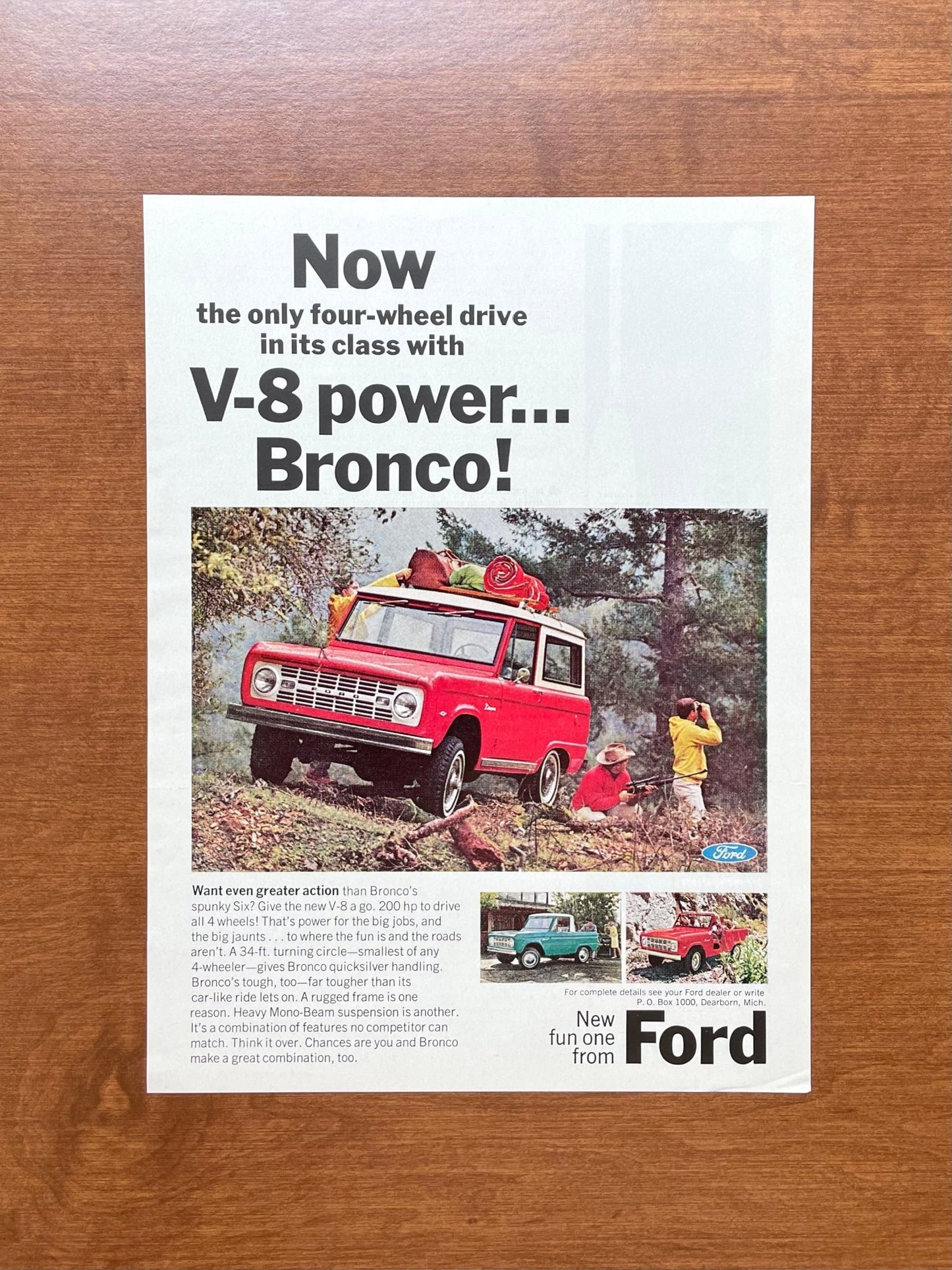 1966 Ford Bronco "V - 8 power..." Advertisement