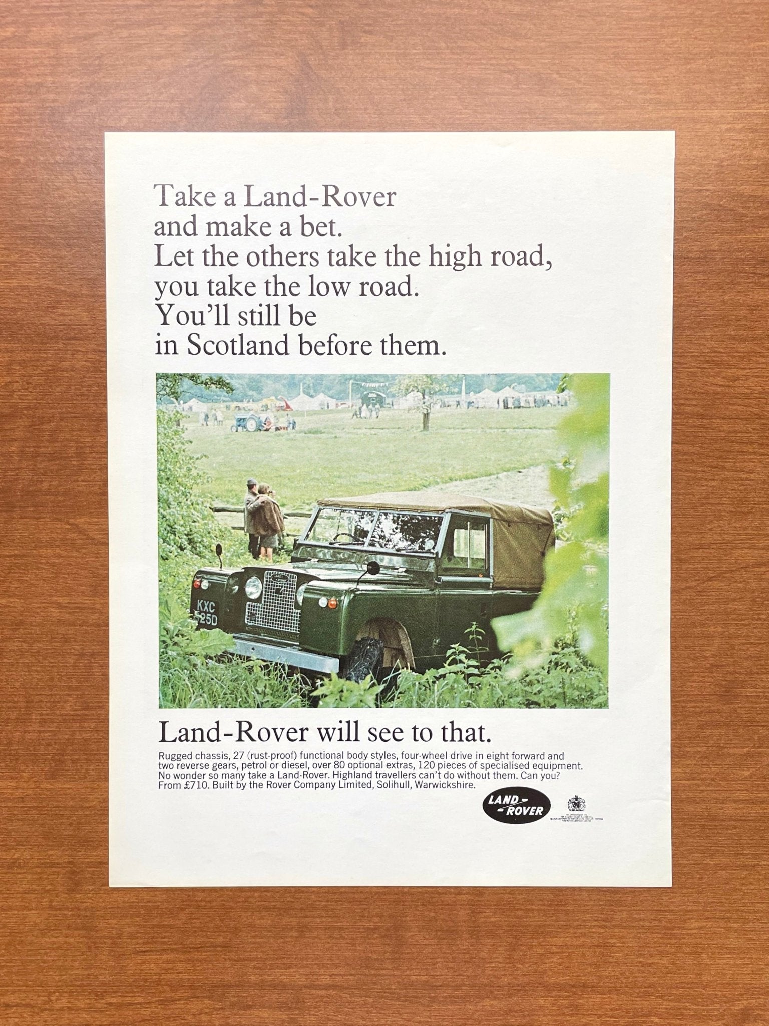 1966 Land Rover Series IIA "in Scotland before them" Advertisement