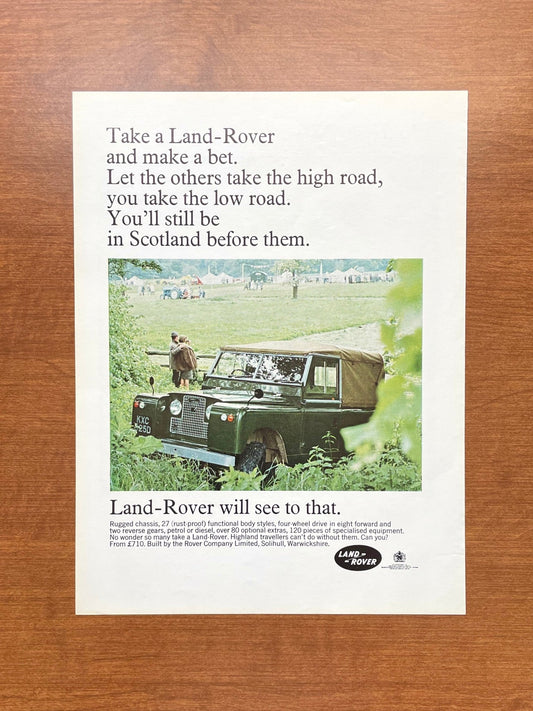1966 Land Rover Series IIA "in Scotland before them" Advertisement