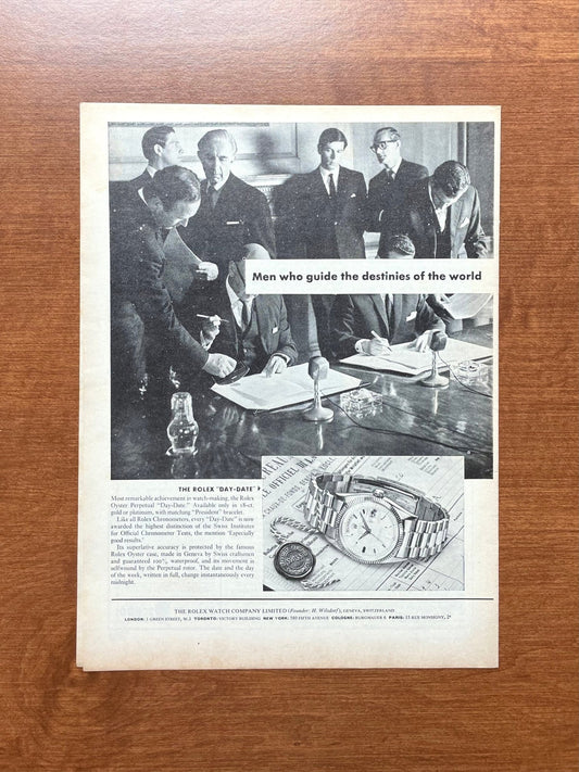 1966 Rolex Day Date Ref. 1803 "Men who guide the destinies..." Advertisement