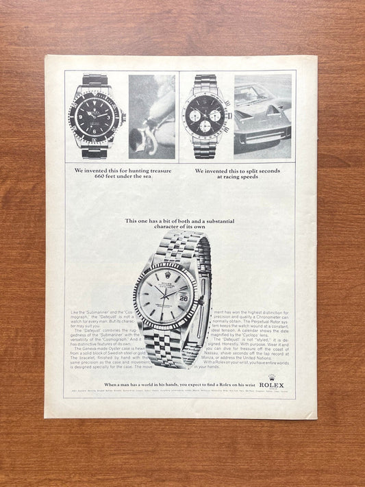1966 Rolex Daytona, Submariner, and Datejust Advertisement