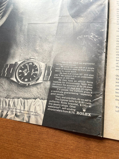1966 Rolex Explorer Ref. 1016 "Top of the Matterhorn" Advertisement