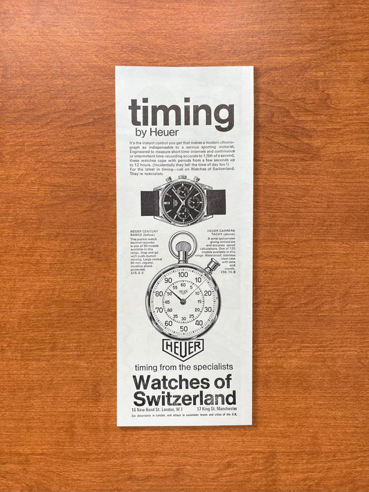 1967 Heuer Carrera "timing" Advertisement