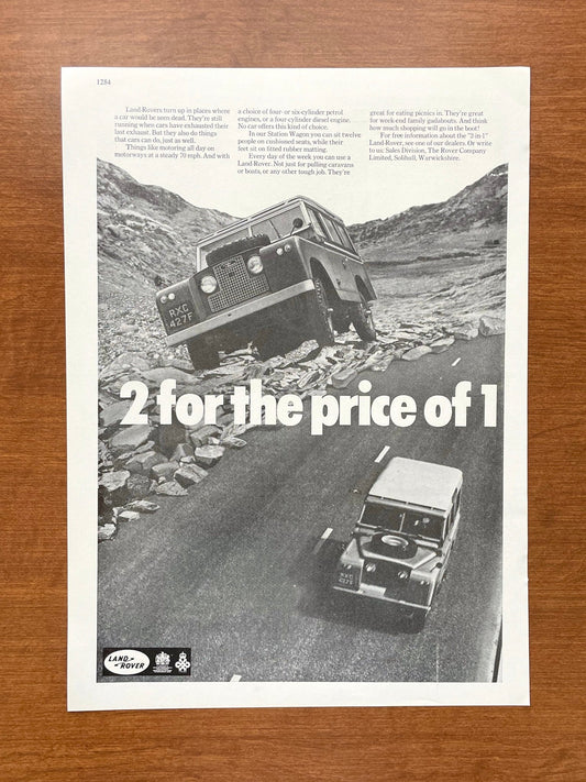 1967 Land Rover Series II "2 for the price of 1" Advertisement