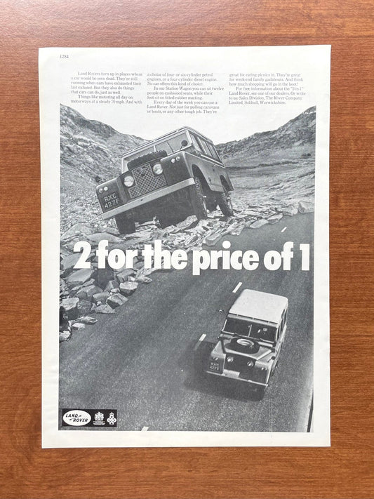 1967 Land Rover Series II "2 for the price of 1" Advertisement