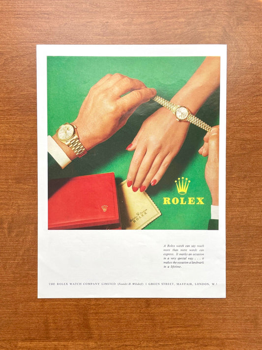 1967 Rolex Day Date Ref. 1803 and Lady Datejust Advertisement